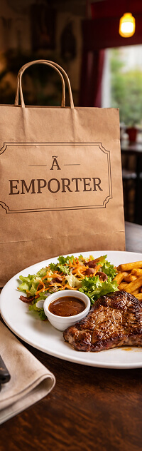 offre complète entre restauration sur place et plats à
                                emporter